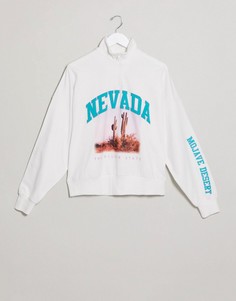 Свитшот кремового цвета для дома с принтом "Nevada" ASOS DESIGN-Кремовый
