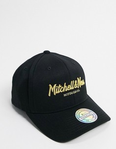 Черная бейсболка с логотипом Mitchell & Ness-Черный