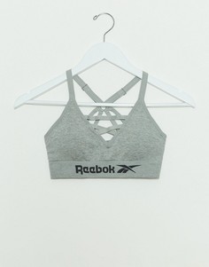 Серый бесшовный бюстгальтер Reebok