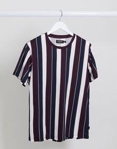 Футболка с широкими полосками Burton Menswear-Красный