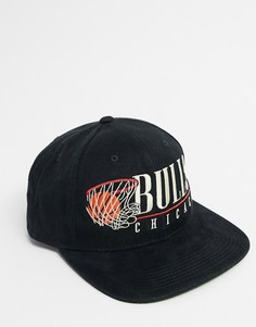 Черная бейсболка с вышивкой Mitchell & Ness NBA Chicago Bulls-Черный