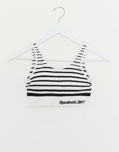 Бесшовный кроп-топ в черно-белую полоску Reebok-Мульти