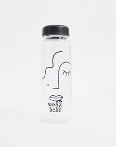 Бутылка для воды с абстрактным принтом "лицо" Sass & Belle-Мульти