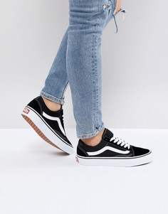 Черно-белые кроссовки Vans Classic-Черный