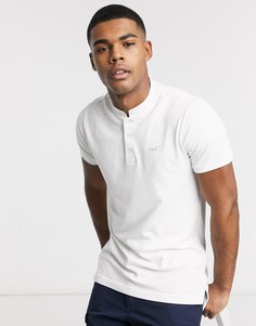 Поло белого цвета с воротником-стойкой Hollister-Белый