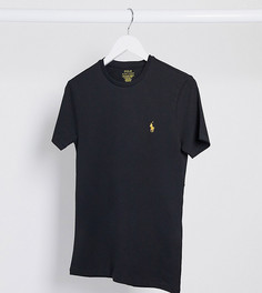 Черная футболка с золотистым логотипом Polo Ralph Lauren эксклюзивно для ASOS-Черный