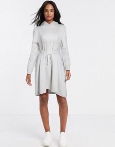 Серое платье с капюшоном French Connection-Серый