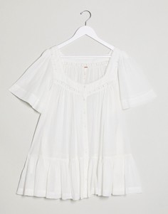 Туника на пуговицах Free People-Белый