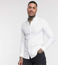 Белая оксфордская рубашка приталенного кроя Farah Brewer-Белый