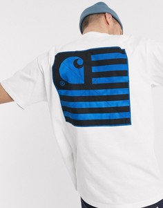 Белая футболка с принтом на спине Carhartt WIP-Белый
