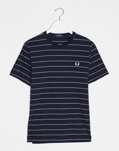 Темно-синяя футболка в полоску Fred Perry-Темно-синий
