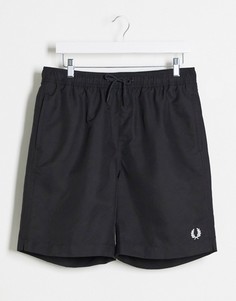 Черные шорты для плавания с логотипом Fred Perry-Черный