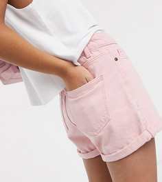 Светло-розовые джинсовые шорты в винтажном стиле Noisy May Petite-Розовый