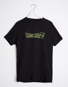Футболка с принтом на спине Bershka Dragon Ball-Черный