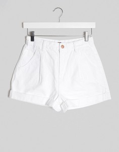 Белые шорты в винтажном стиле Bershka-Белый