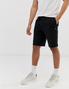 Черные трикотажные шорты с логотипом Polo Ralph Lauren-Черный