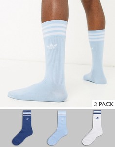 Набор из 3 пар синих носков adidas Originals-Синий