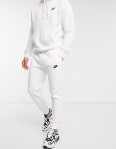 Белые джоггеры с манжетами Nike Club-Белый