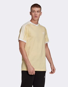 Желтая футболка с 3 полосками adidas Originals-Желтый