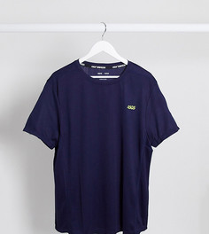 Темно-синяя спортивная футболка из быстросохнущей ткани ASOS 4505 Plus-Темно-синий