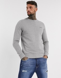 Серый свитшот с круглым вырезом и логотипом Jack & Jones Originals