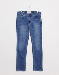 Синие супероблегающие джинсы Hollister-Синий