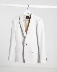 Серый супероблегающий пиджак ASOS DESIGN wedding