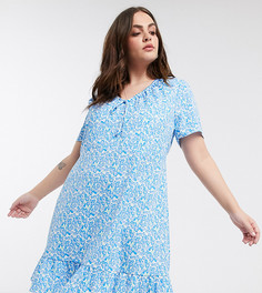 Платье мини с цветочным принтом Fashion Union Plus-Мульти
