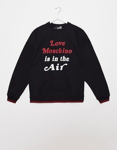 Свитшот с круглым вырезом Love Moschino-Черный