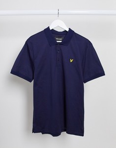 Футболка-поло из мерсеризованного трикотажа Lyle & Scott-Темно-синий