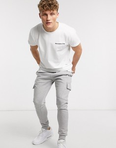 Плотная белая футболка Abercrombie & Fitch-Белый