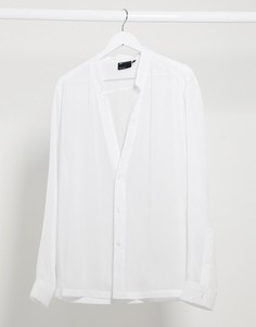 Белая полупрозрачная фактурная рубашка ASOS DESIGN-Белый