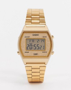 Золотистые цифровые наручные часы Casio-Золотой