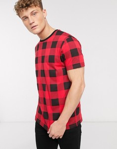 Футболка в клетку Brave Soul-Красный