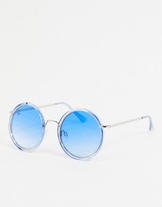 Круглые солнцезащитные очки с голубыми стеклами Jeepers Peepers-Синий
