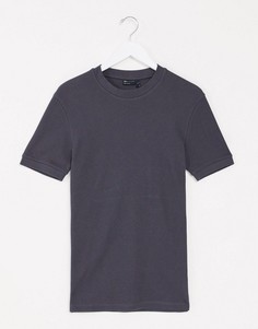 Серая фактурная футболка ASOS DESIGN-Серый
