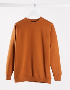 Свитшот рыжего цвета с начесом New Look-Светло-коричневый