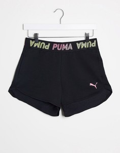 Черные шорты с логотипом на поясе Puma Training-Черный
