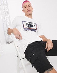 Футболка с принтом Love Moschino-Белый