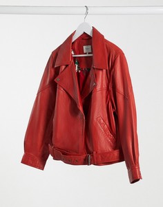 Красная байкерская куртка Pepe Jeans-Красный