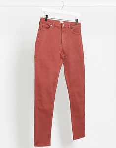 Красные джинсы скинни с завышенной талией French Connection-Красный