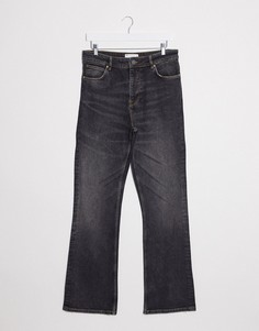 Черные расклешенные джинсы узкого кроя с завышенной талией ASOS DESIGN-Черный