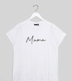 Футболка для кормления с надписью "mama" ASOS DESIGN Maternity-Белый