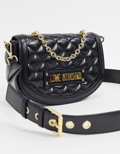 Стеганая сумка через плечо Love Moschino-Черный