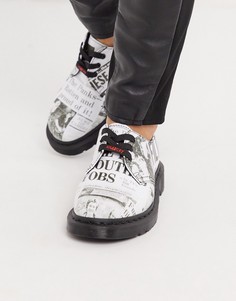 Белые ботинки на шнуровке Dr Martens x Sex Pistols 1461-Белый