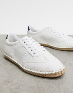 Белые кроссовки-эспадрильи ASOS DESIGN-Белый