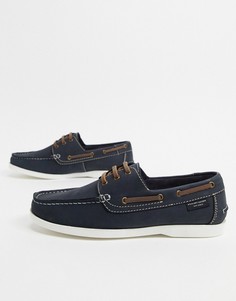 Темно-синие кожаные мокасины KG by Kurt Geiger-Темно-синий