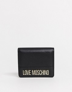 Черный кошелек с логотипом Love Moschino