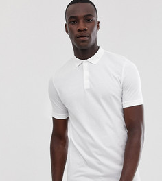 Поло белого цвета ASOS DESIGN Tall-Белый