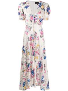 Saloni расклешенное платье с цветочным принтом